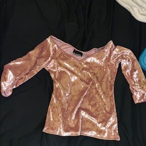 Light Pink Velvet Crop top